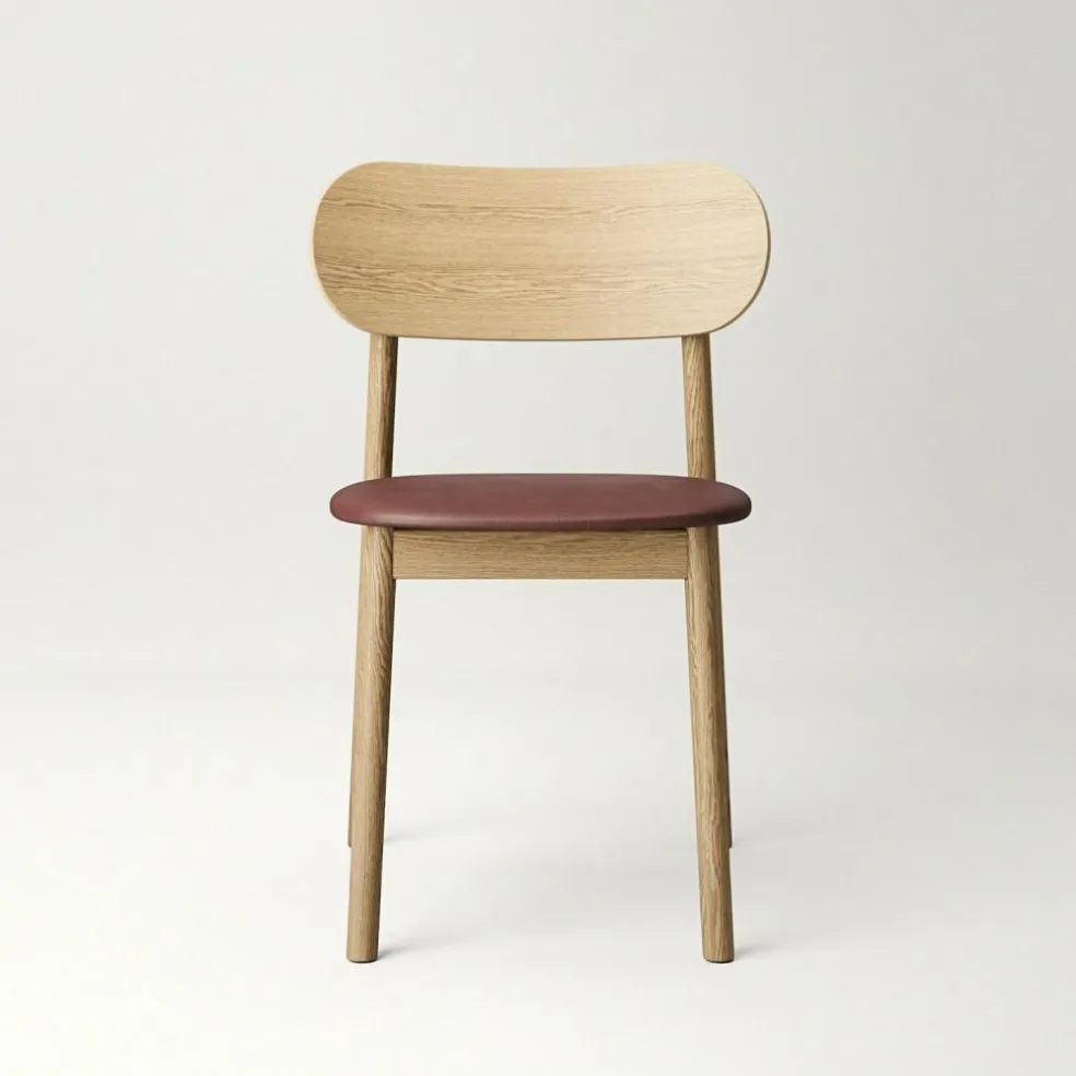 Elephant Chair, Natural Oak / Black Leather