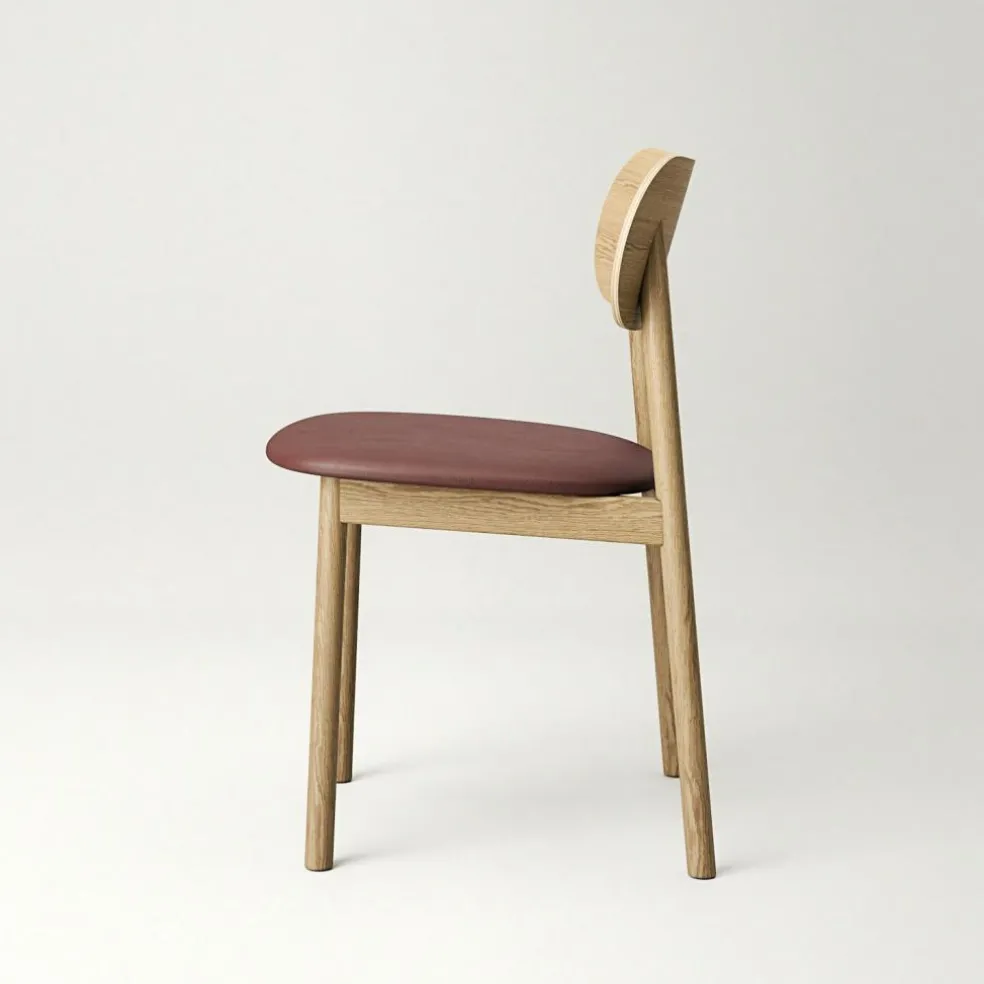 Elephant Chair, Natural Oak / Black Leather