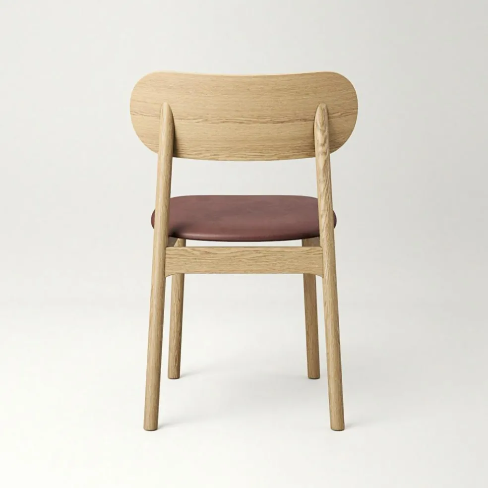 Elephant Chair, Natural Oak / Black Leather