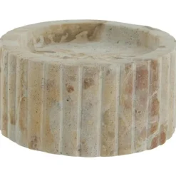 Eliana Candle Holder Marble Linen 12.5 cm