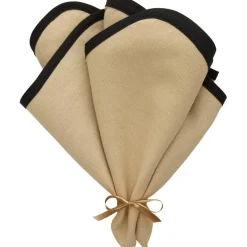 Elvira Napkin 45x45 cm 2-pack, Natural / Black