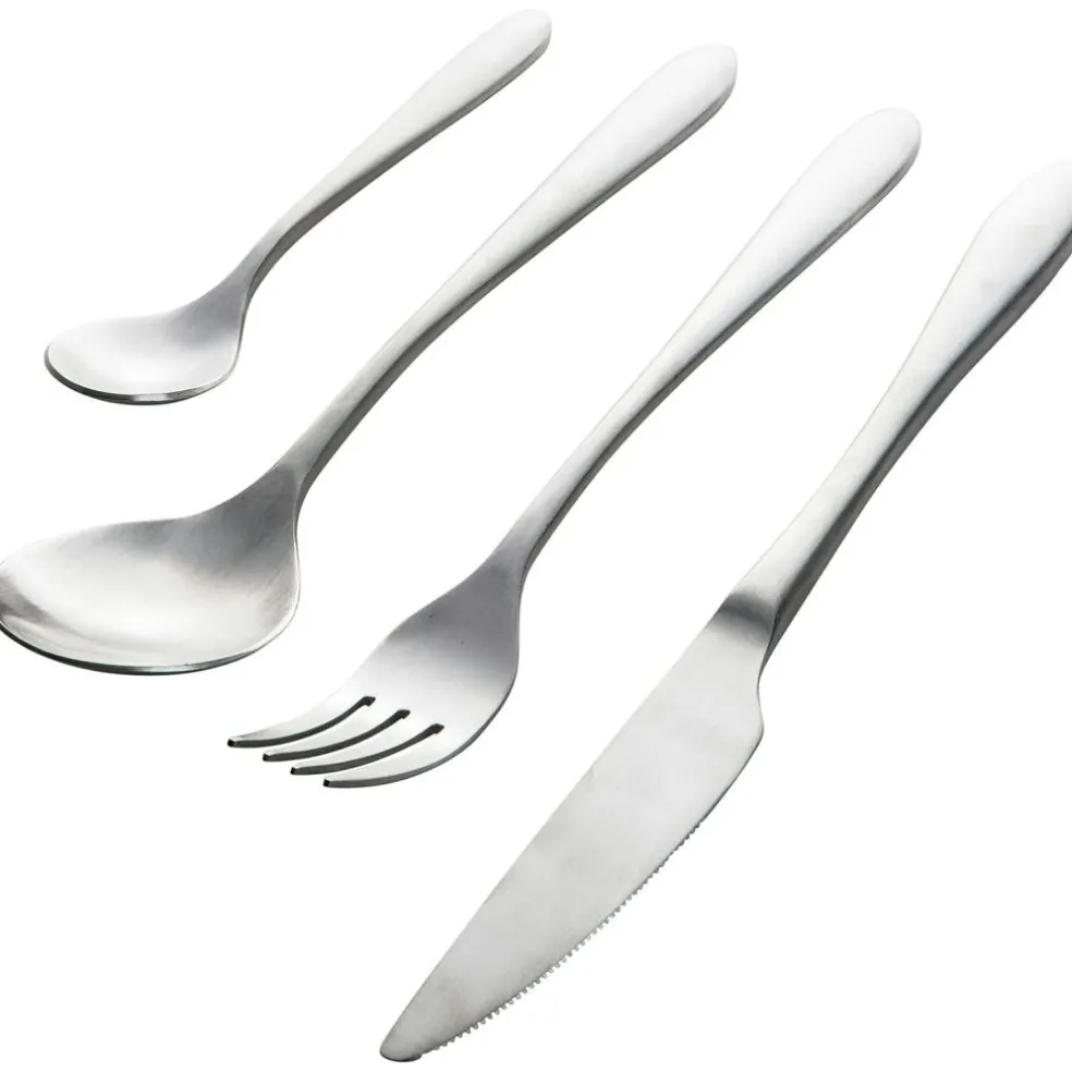 Ernst Cutlery 16 Pcs, Brushed Stainless Steel
