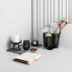 Essence Water Glass 35 cl Set Of 2, Dark Grey