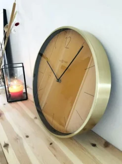 Essential Gold Wall Clock 34 cm, Green