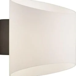 Evoke Wall Lamp Oval, Anthracite / Opal Glass