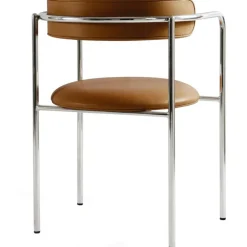 FF Armchair, Tan Leather / Chrome