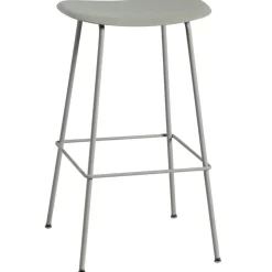 Fiber Tube Bar Stool 75 cm, Natural White / White