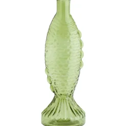 Fish Glass Vase 30 cm, Blue