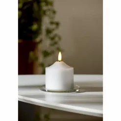 Flamme LED Pillar Candle White, 12 cm