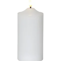 Flamme LED Pillar Candle White, 12 cm