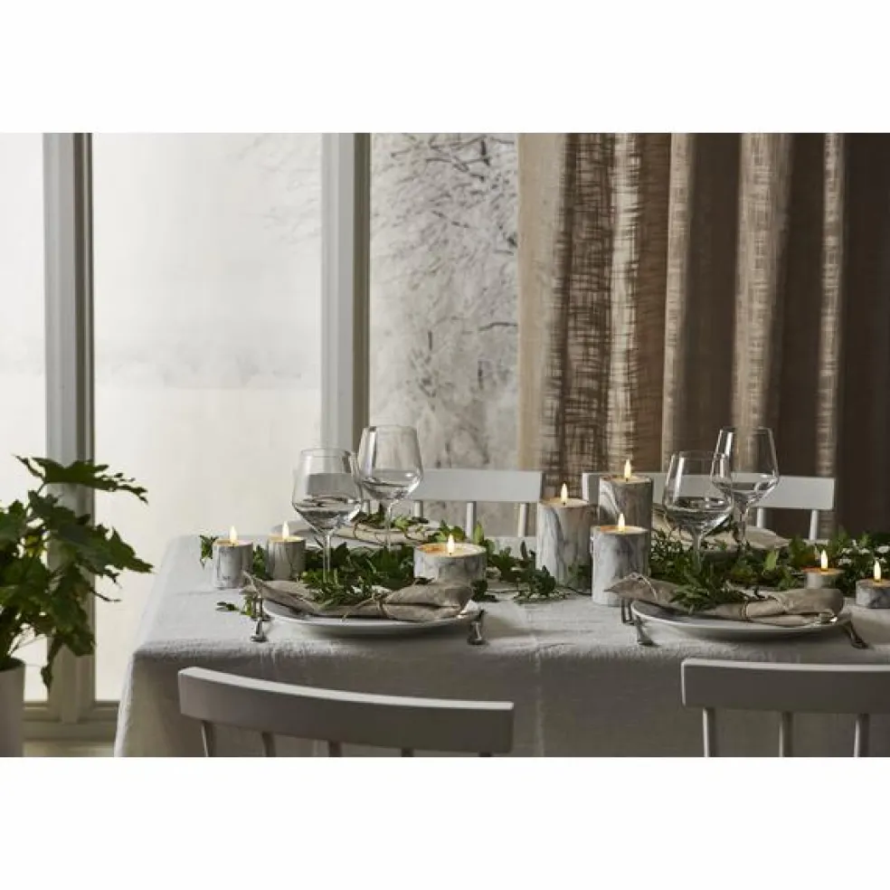 Flamme LED Pillar Candle Marble, 7,5 cm