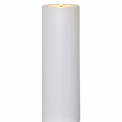 Flamme Pillar Candle LED Outdoor White, 32,5 cm