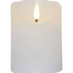 Flamme Rustic LED Pillar Candle White, 10 cm