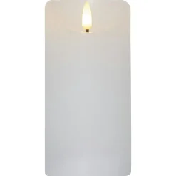 Flamme Rustic LED Pillar Candle White, 10 cm
