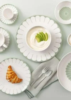 Fleur Pasta Bowl 24 cm, Vert