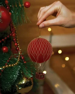 Floating The Skies Air Balloon Velvet Ø8.5 cm, Blue