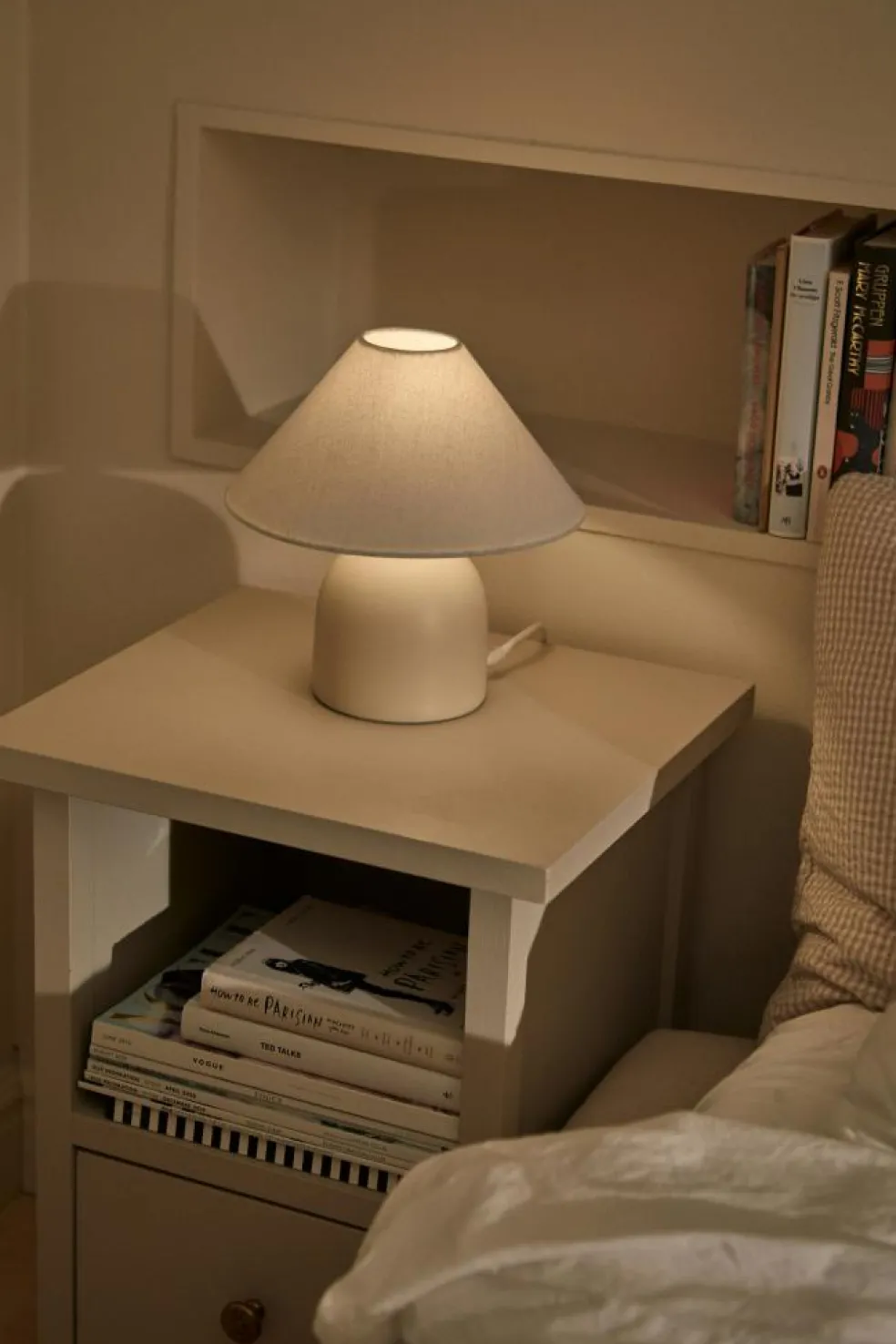 Flora Table Lamp 25 cm, Burgundy