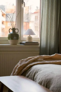 Flora Table Lamp 25 cm, Burgundy