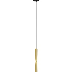 Flow T-3735S Pendant, Satin Gold / Black