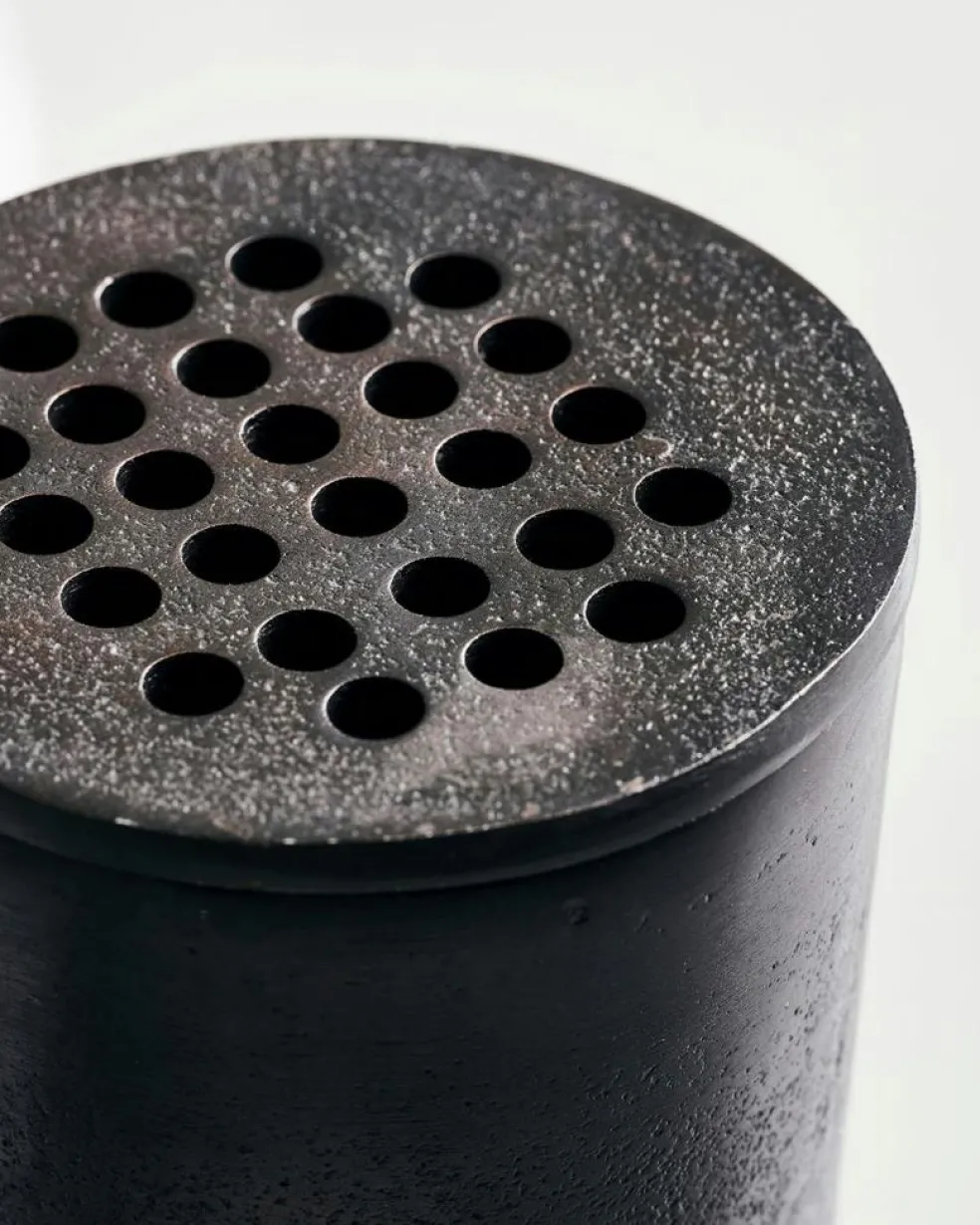 Flow Vase 18xØ9, Browned brass