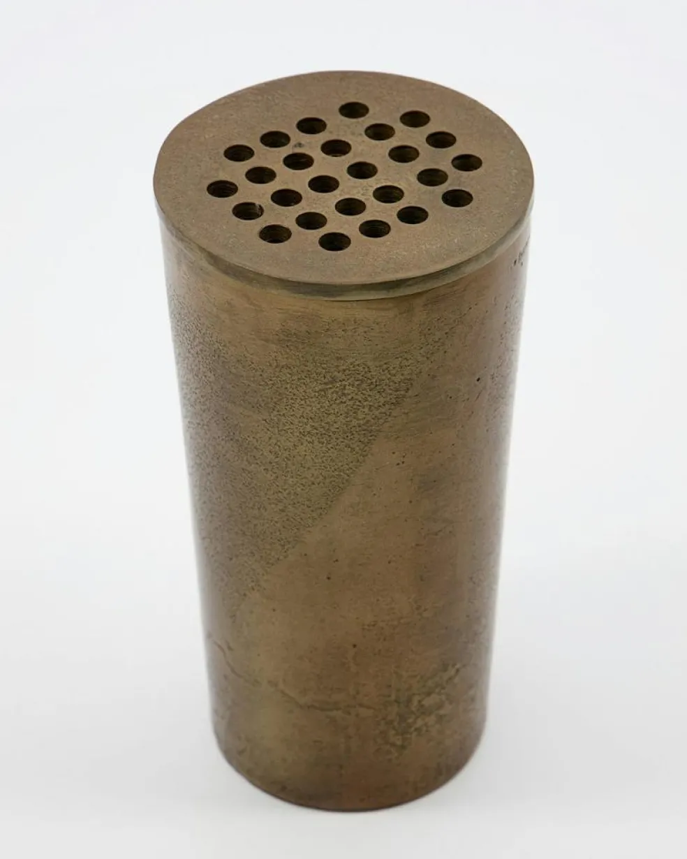 Flow Vase 18xØ9, Browned brass