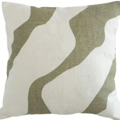 Flusso moss stone Scatter Cushion 45x45 cm, Green / Off-white