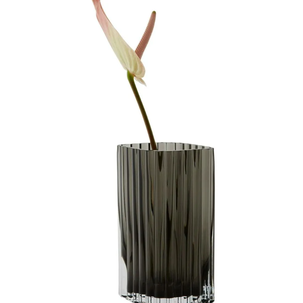 FOLIUM vase Black, L12,6xW8,2xH20cm