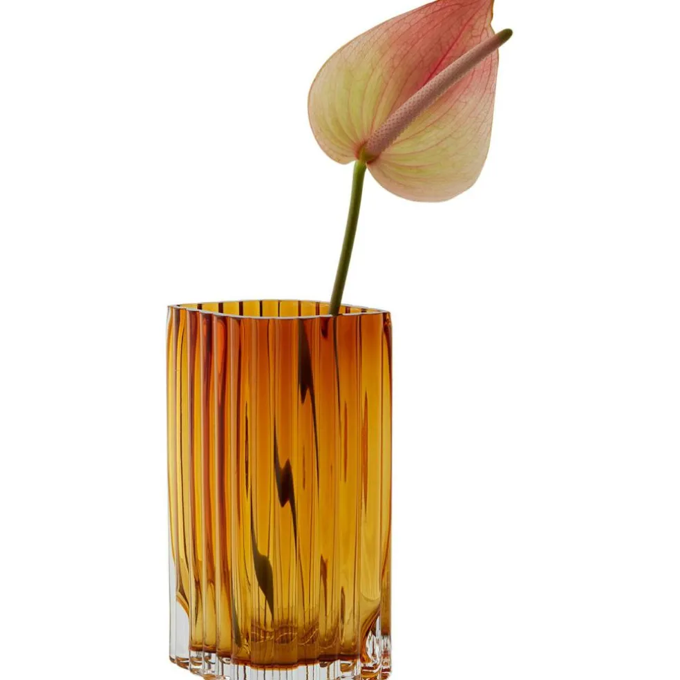 FOLIUM vase Black, L12,6xW8,2xH20cm