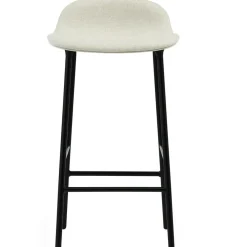 Form Bar Stool 65 cm, White / Black Steel