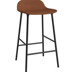 Form Bar Stool 65 cm, White / Black Steel