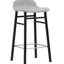 Form Bar Stool 65 cm, White / Black Steel