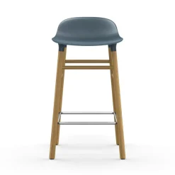 Form Bar Stool Oak Base, 75cm, White