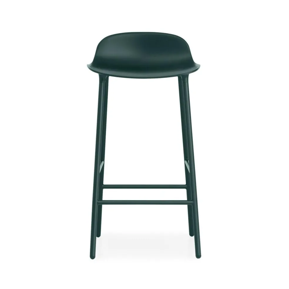 Form Bar Stool Steel Base, 65cm, White