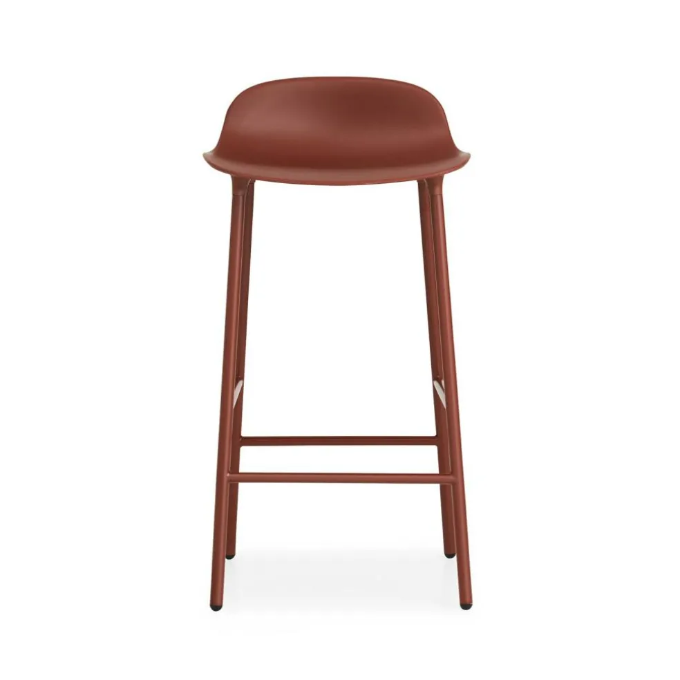 Form Bar Stool Steel Base, 65cm, White