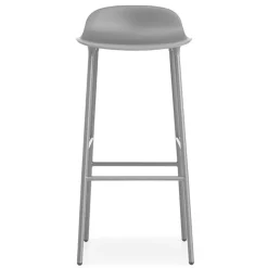 Form Bar Stool Steel Base, 65cm, White
