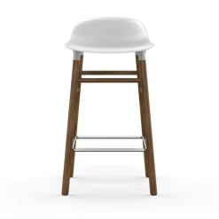 Form Bar Stool Walnut Base, 65cm, Green