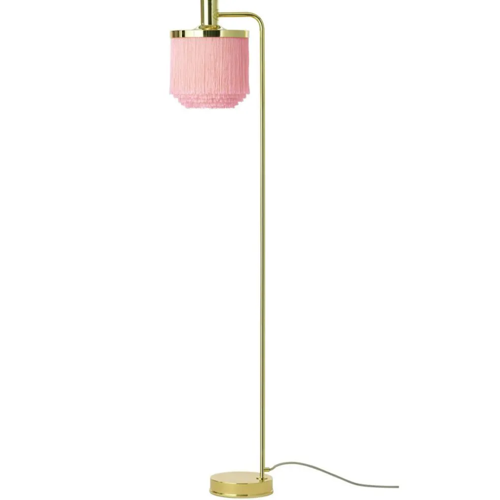 Fringe Floor Lamp, Pale Pink