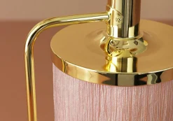 Fringe Floor Lamp, Pale Pink