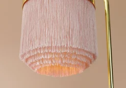 Fringe Floor Lamp, Pale Pink