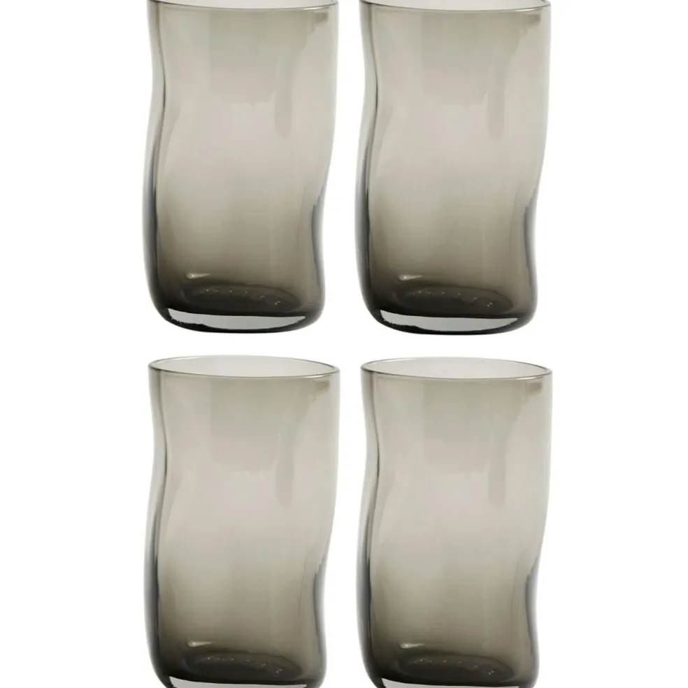 Furo Drinking Glass Smoked 4-pack, H13 cm