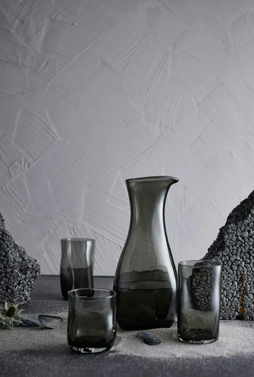 Furo Drinking Glass Smoked 4-pack, H13 cm