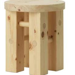 Fyr Stool Pinewood, Dark Green