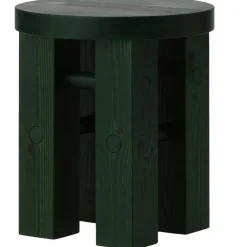 Fyr Stool Pinewood, Dark Green