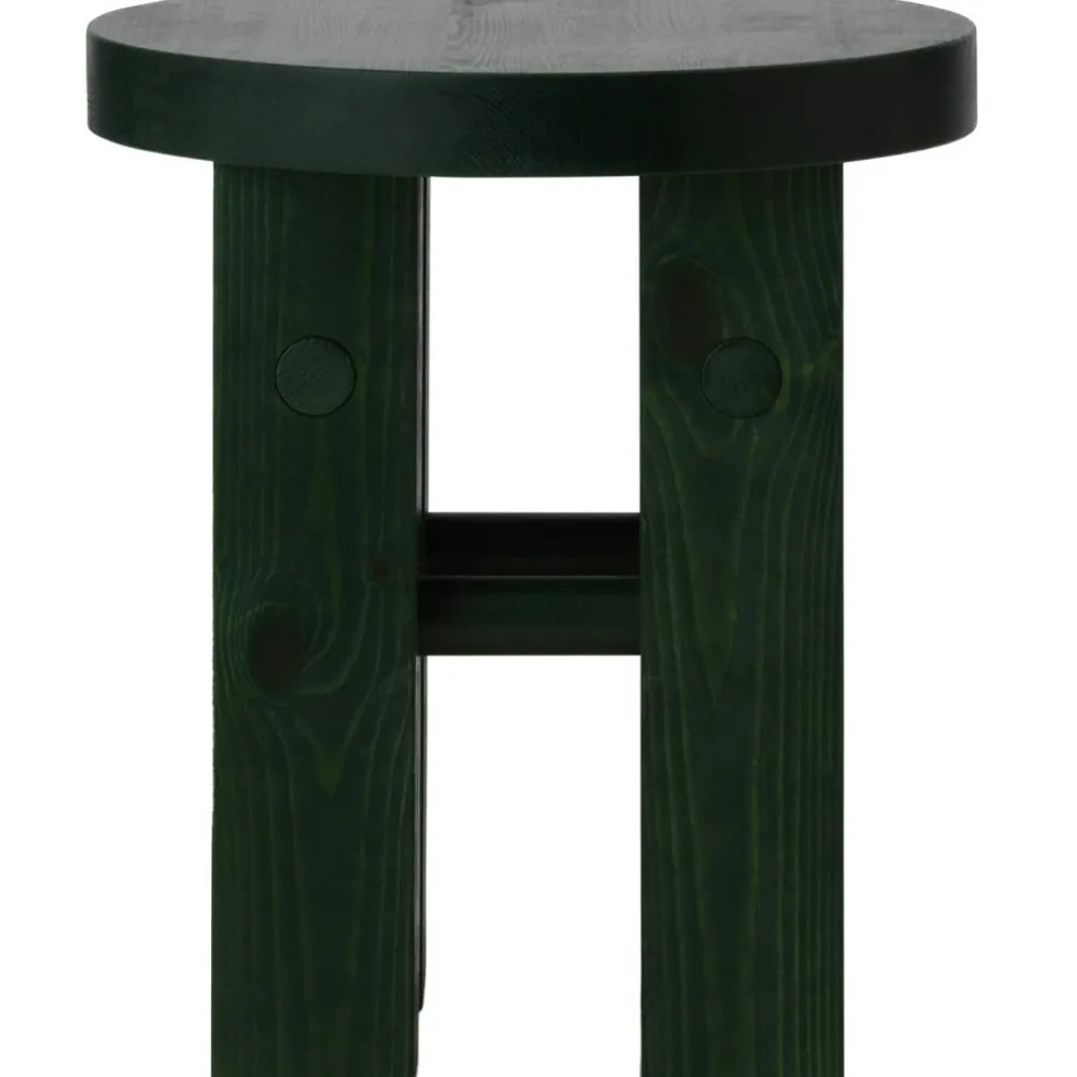 Fyr Stool Pinewood, Dark Green