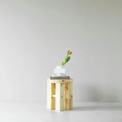 Fyr Stool Pinewood, Dark Green