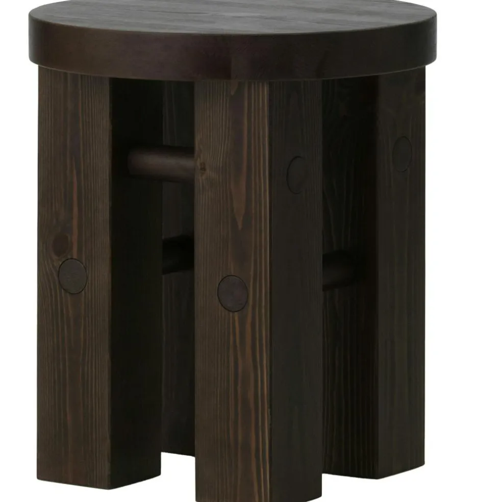Fyr Stool Pinewood, Dark Green