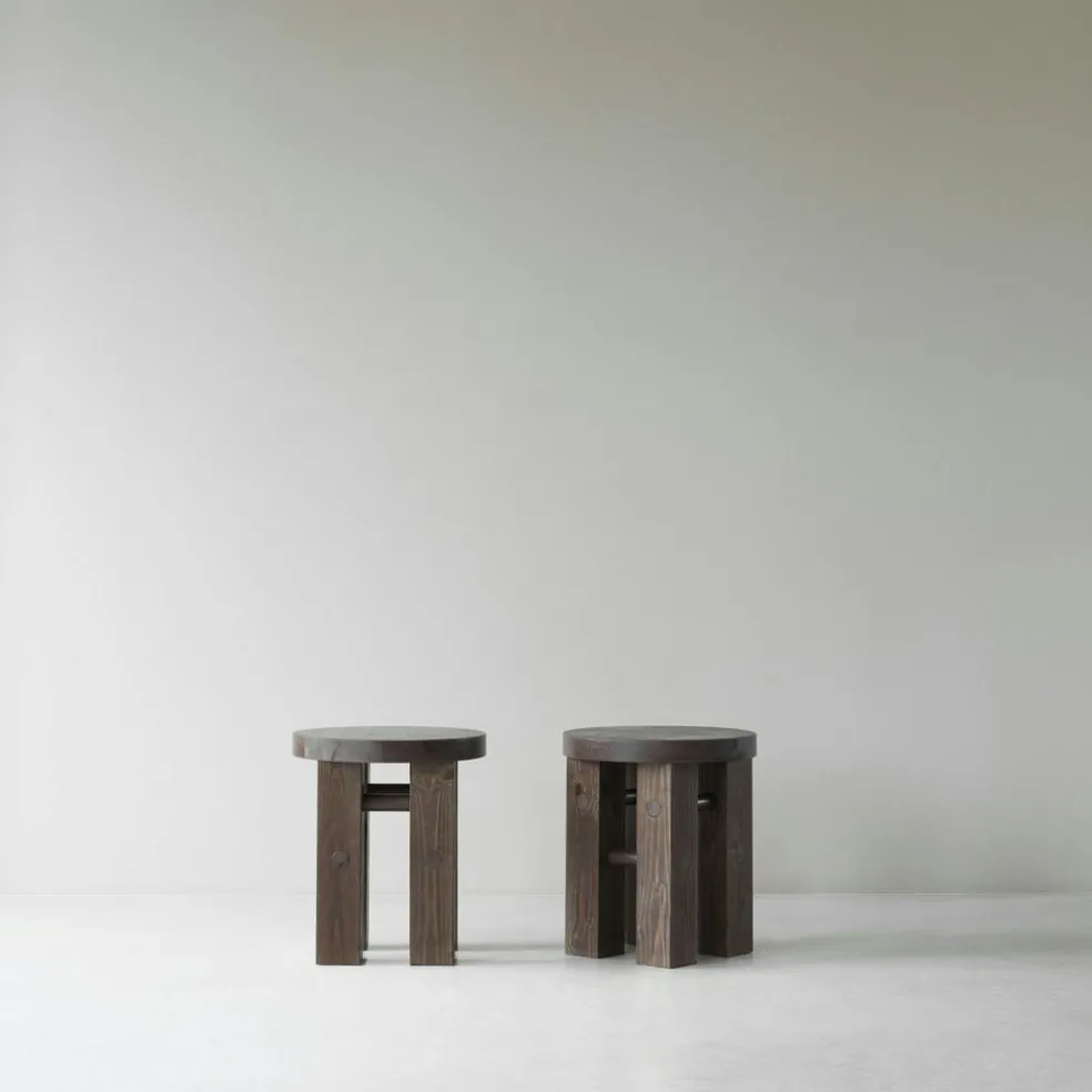 Fyr Stool Pinewood, Dark Green