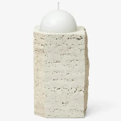 Gallery Object Candle Holder 18 cm, Travertine