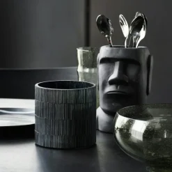 Gara Candle Holder Black 10 cm