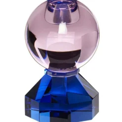 Gem Candlestick 11 cm, Pink/Blue